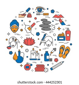 Beauty and spa vector illustration flat style