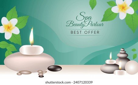 Beauty Spa Webbanner Template Design. Gesundheits- und Körpermassage, Make-up-Salon, Salon, kosmetische Behandlung Service Marketing Vektor-Poster