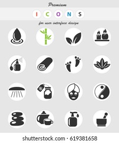 beauty and spa web icons for user interface design
