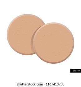 Beauty sponge for makeup. Realistic 3d illustration. 