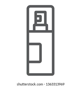 Beauty spray line icon, makeup and cosmetic, deodorant sign, vector graphics, a linear pattern on a white background, eps 10.