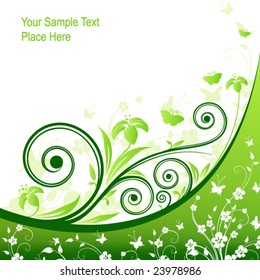 Beauty spring card. Vector.