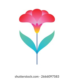 Schönheitsfrühlingsblumenelement. moderner Grafikstil