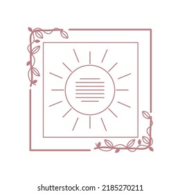 beauty square badge vector layout