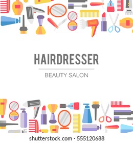 Beauty store background. Vector. Hand drawn isolated objects