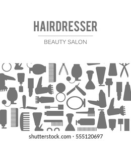 Beauty store background. Vector. Hand drawn isolated objects