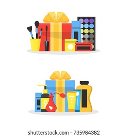 Beauty store set of cosmetics