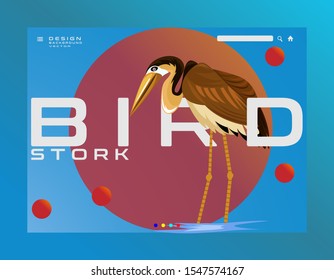 Beauty of stork vector illustration