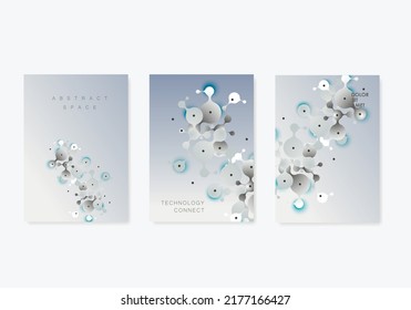 Beauty structure molecules connections. Line art pattern with connect dots and lines design. Vector background