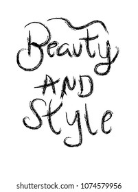 Beauty and style. hand drawn vector illustration