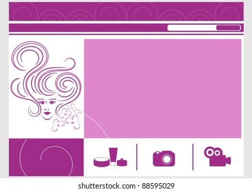 beauty style website template design