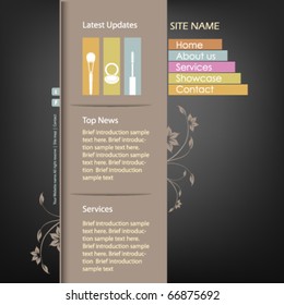 Beauty style website template - vector design