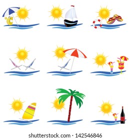 beauty summer icon vector illustration