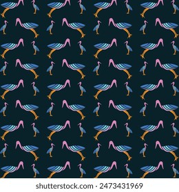 Beauty Swan favored trendy multicolor repeating pattern vector illustration design