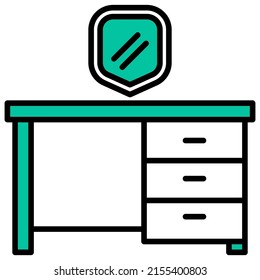 beauty table icon with transparent background