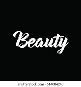 beauty, text design. Vector calligraphy. Typography poster. Usable as background.