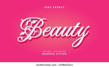 Beauty Text Effect 3d Letters Suitable Stock Vector (Royalty Free ...