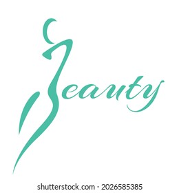beauty text for beauty logo design in vector format