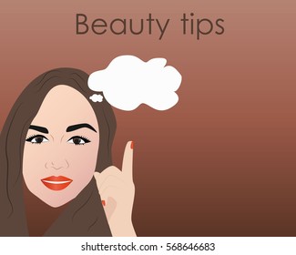 beauty tips background, illustration in vector format