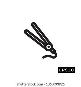 Beauty Tool Icon. Beauty Salon Tool Silhouette Sign Logo Vector