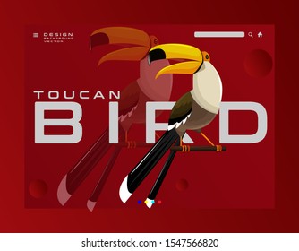 Beauty of Toucan vector illustration