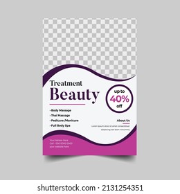 Beauty Treatment Center Makeup Flyer Template Design.
women beauty print poster