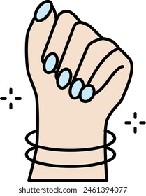 Beauty treatment for the hands vector icon design, Cosmetology or Cosmetologist Symbol, esthetician or beautician Sign, Beauty treatment stock illustration, Manicures concept svg