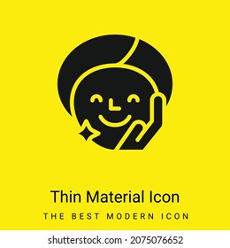 Beauty Treatment minimal bright yellow material icon