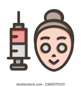 Beauty Treatment Vector Thick Line Filled Colors Icon For Personal And Commercial Use.
