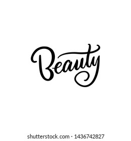 Beauty Typography Square Poster. Vector lettering. Calligraphy phrase for gift cards, scrapbooking, beauty blogs. Typography art