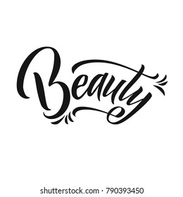 Beauty Typography Square Poster Vector Lettering Stock Vector (Royalty ...