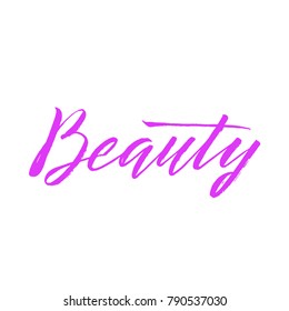 Beauty Typography Square Poster Vector Lettering Stock Vector (Royalty ...