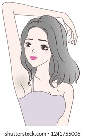 Beauty underarms, this can use decorate poster and advertising about roll-on deodorants and cream maintenance underarms.