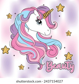 beauty unicorn star magic fantasy