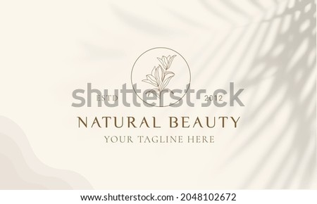 A Beauty vector botanical logo, handwriting logo of the wedding, fashion, jewelry, boutique, floral and botanical with a creative template for any company or business. 