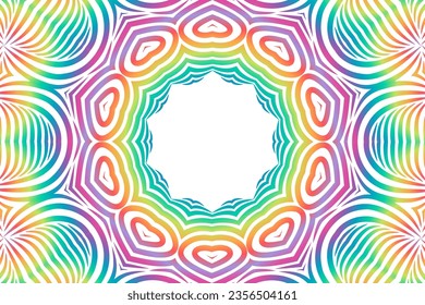 Gradiente caleidoscopio vectorial de belleza eligen el arte de la línea de círculo con diseño dinámico y lujoso 
