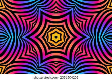 Beauty vector caleidoscope gradient elips love circle line art with dynamic anda luxurious design 
