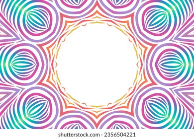Beauty vector caleidoscope gradient elips love circle line art with dynamic anda luxurious design 
