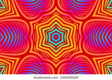 Beauty vector caleidoscope gradient elips love circle line art with dynamic anda luxurious design 
