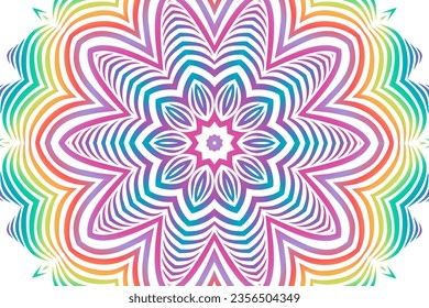 Beauty vector caleidoscope gradient elips love circle line art with dynamic anda luxurious design 
