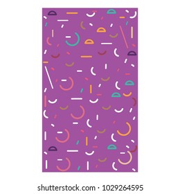 Beauty vector cover art. Line and shape pattern background.