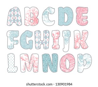 Beauty vector craft font