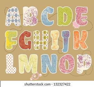 Beauty vector craft font