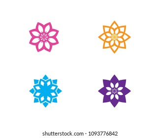 Beauty Vector  flowers design logo Template icon