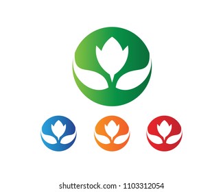 Beauty Vector flowers design logo Template icon
