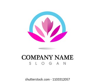 Beauty Vector flowers design logo Template icon