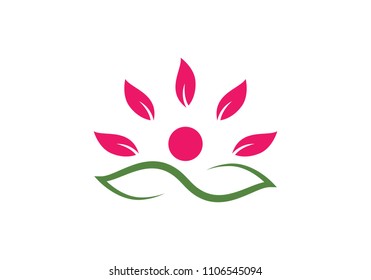 Beauty Vector flowers design logo Template icon