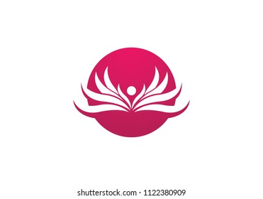 Beauty Vector flowers design logo Template icon