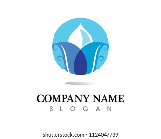 Beauty Vector flowers design logo Template icon
