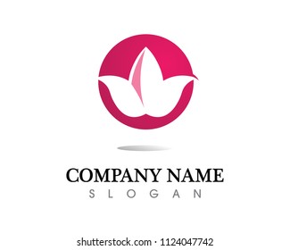 Beauty Vector flowers design logo Template icon
